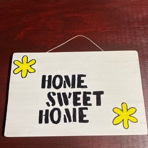 Front door home sweet home sign